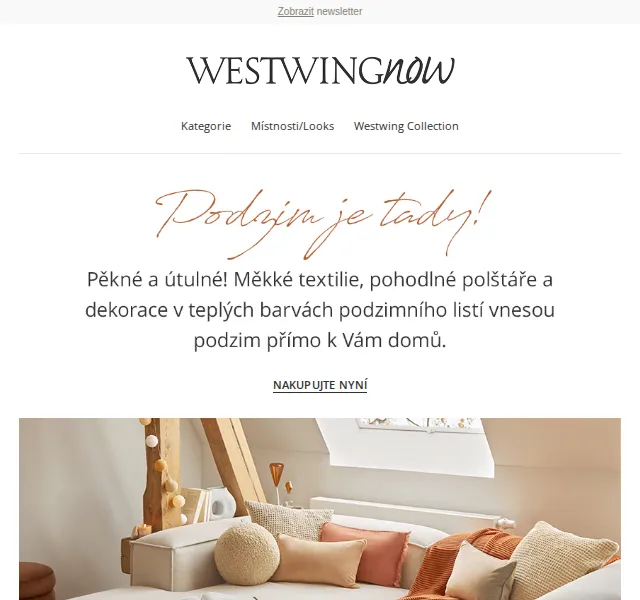WestwingNow: Podzimní dekorace a bouclé látka – červenec 2026 | Nuslet.cz