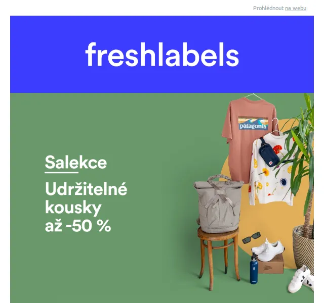 Freshlabels: Udržitelná SALEkce až -50 % – červenec 2026 | Nuslet.cz
