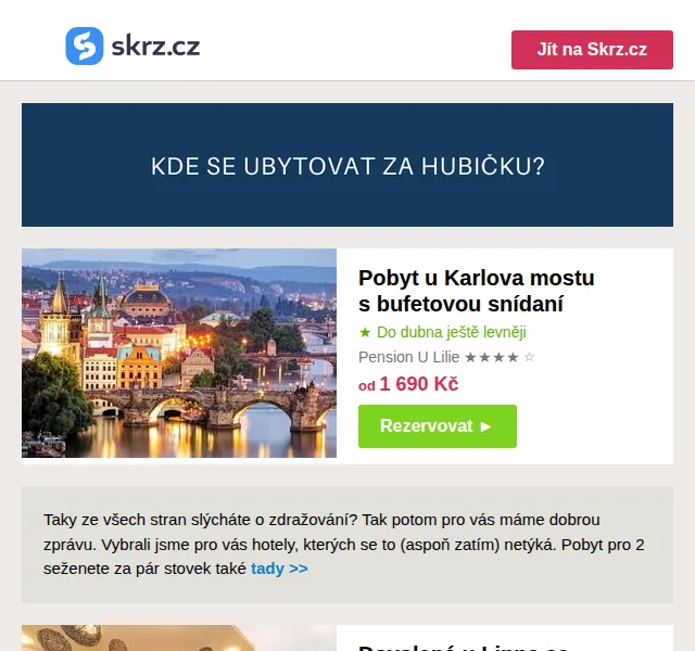 Vánoce na Skrz: Pobyty do 2 000 Kč – červen 2026 | Nuslet.cz