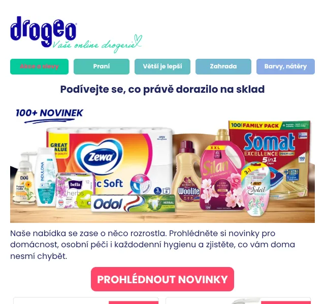 Drogeo: 100+ nových produktů na skladu – říjen 2026