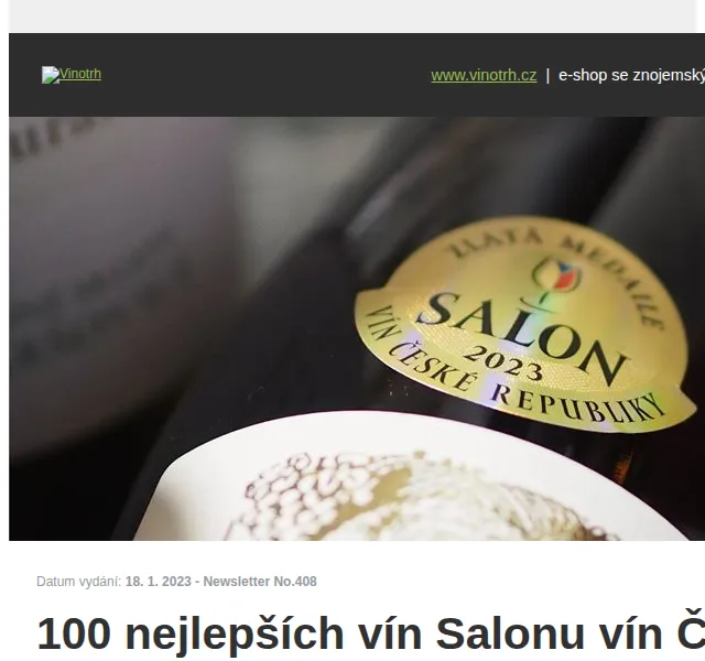 Vinotrh: Výběr vín Salon vín ČR 2023 – leden 2023 | Nuslet.cz