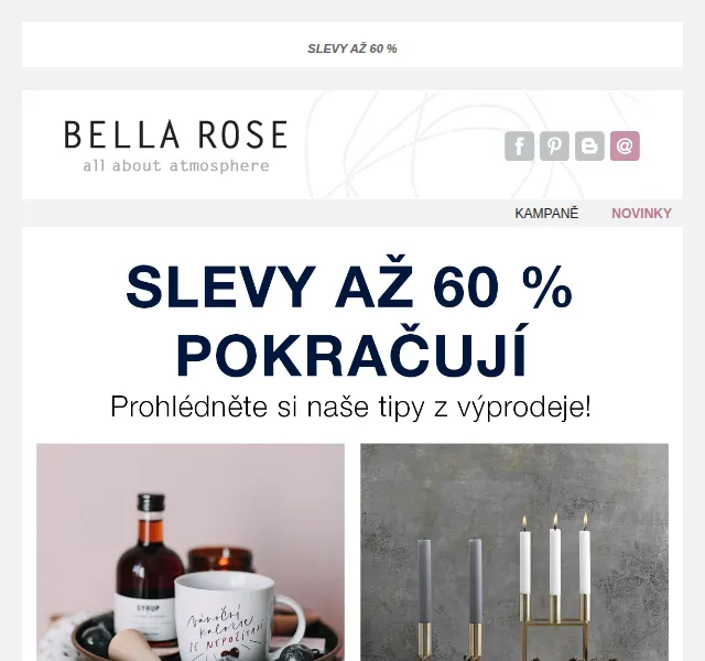 Bella Rose: výprodej bytového textilu a dekorací – červen 2026 | Nuslet.cz