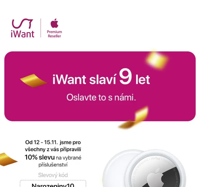 iWant.cz | Apple: 10% sleva na vybrané příslušenství – červen 2026 | Nuslet.cz