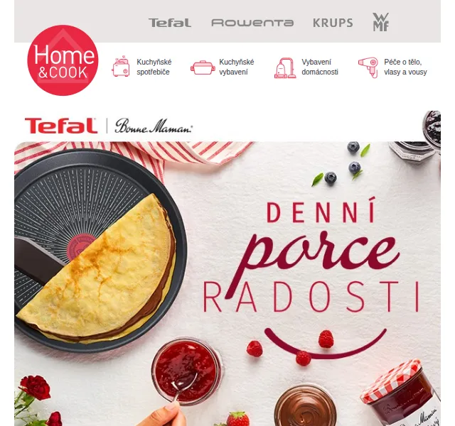Home & Cook: sleva 10 % na pánve Tefal a WMF – červen 2026 | Nuslet.cz
