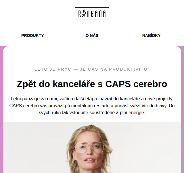 RINGANA: CAPS cerebro Set of 3 sleva 10 % – červenec 2026 | Nuslet.cz
