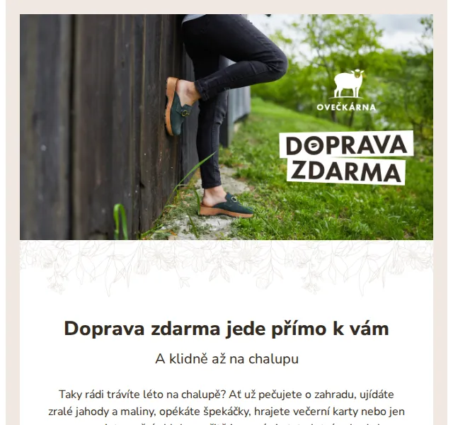 Ovečkárna: Doprava zdarma nad 499 Kč – červenec 2026 | Nuslet.cz