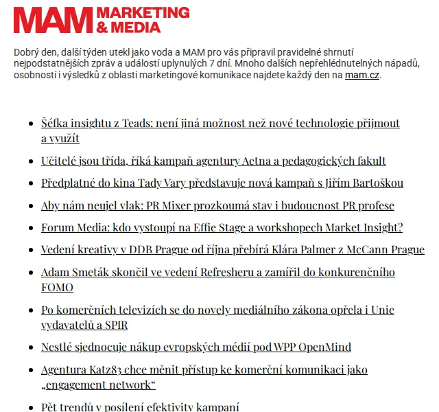 Marketing & Media: Přehled zpráv z marketingu – červenec 2026 | Nuslet.cz