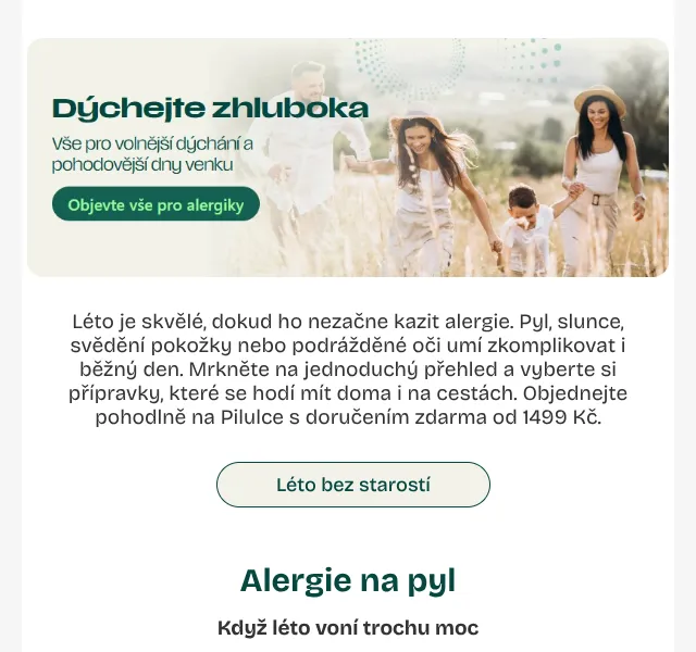 Pilulka.cz: Léky na alergii – Antihistaminika od 169 Kč – Červen 2026