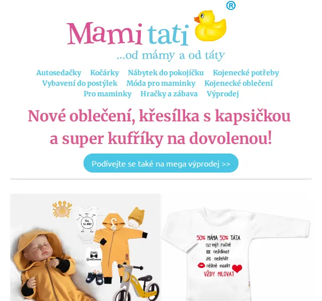 Mamitati.cz: Baby Nellys overálky a výprodej – červen 2026 | Nuslet.cz