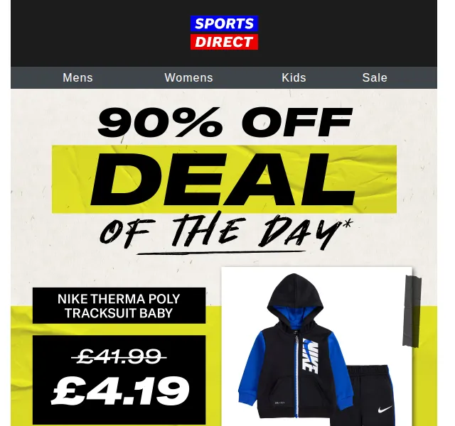 Sportsdirect: Nike Therma Poly Tracksuit 90% sleva – červen 2026 | Nuslet.cz