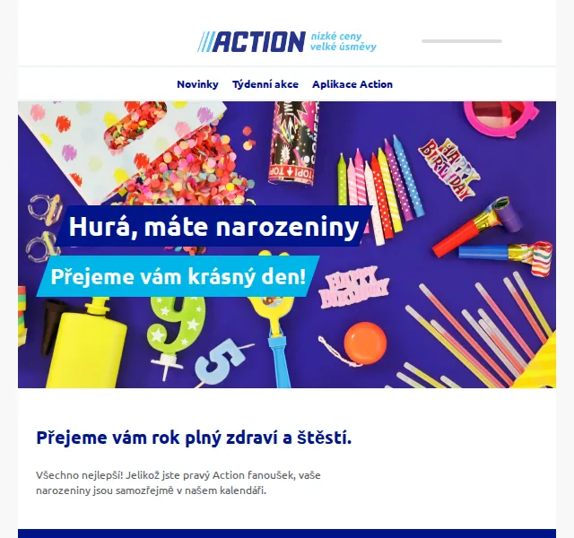 Action: Narozeninový newsletter – červenec 2026 | Nuslet.cz