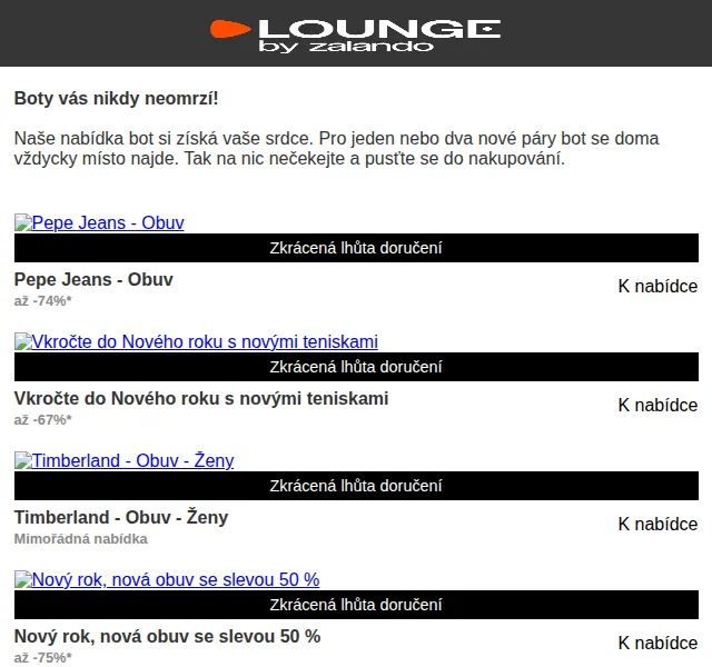 Lounge by Zalando: Boty až -75 % – červen 2026 | Nuslet.cz