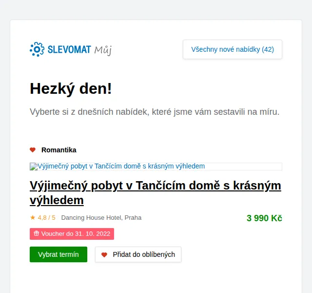Slevomat: Pobyt v Tančícím domě od 3 990 Kč – červen 2026 | Nuslet.cz