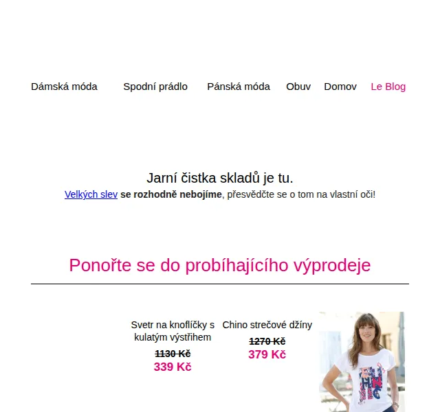 Blancheporte: Až -70 % na jarní výprodej – červenec 2026 | Nuslet.cz