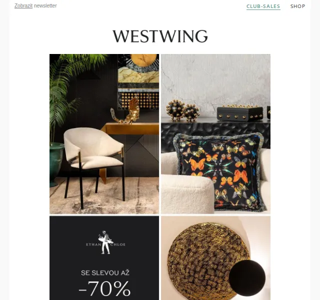 Westwing: Ethan Chloe až -70 % – červenec 2026 | Nuslet.cz