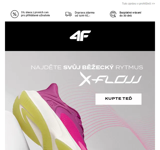 4Fstore: Běžecké boty X-flow – červen 2026 | Nuslet.cz