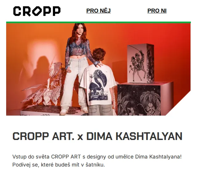 Cropp: Kolekce CROPP ART x Dima Kashtalyan – červenec 2026 | Nuslet.cz