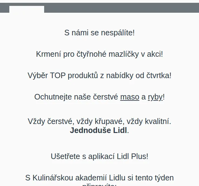 Lidl: Sleva na krmení a čerstvé maso – červen 2026 | Nuslet.cz
