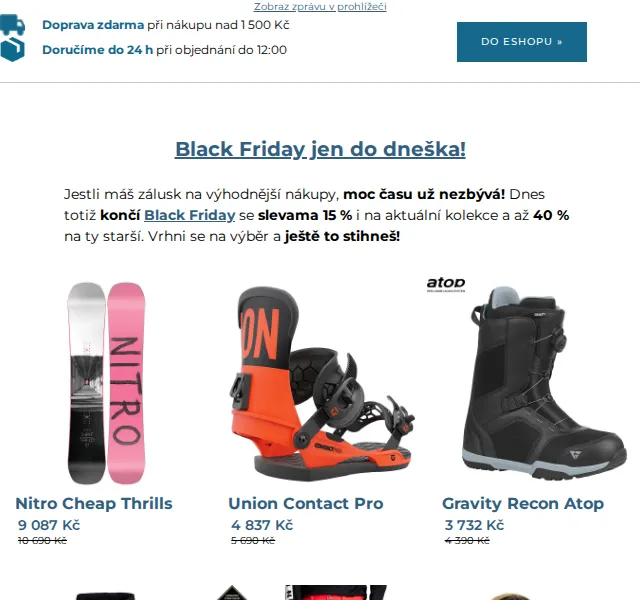 SNOWBOARD ZEZULA: Black Friday slevy 15-40 % – červen 2026 | Nuslet.cz