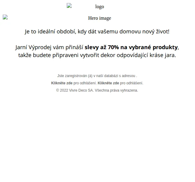 Vivre: Jarní výprodej se slevami až 70 % – červen 2026 | Nuslet.cz