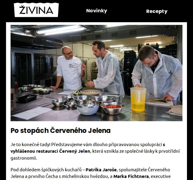 Živina: Nové omáčky s restaurací Červený Jelen – červenec 2026 | Nuslet.cz