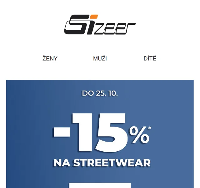 Sizeer: -15 % na streetwear – červen 2026 | Nuslet.cz