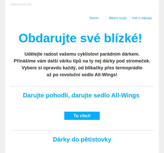 czbikero: Vánoční dárky s All-Wings sedlem – červen 2026 | Nuslet.cz