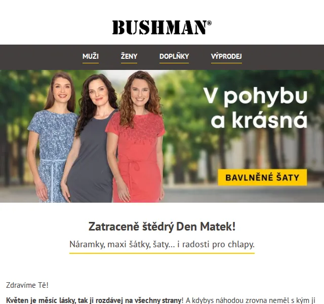 BUSHMAN: Dárky ke Dni matek – červen 2026 | Nuslet.cz