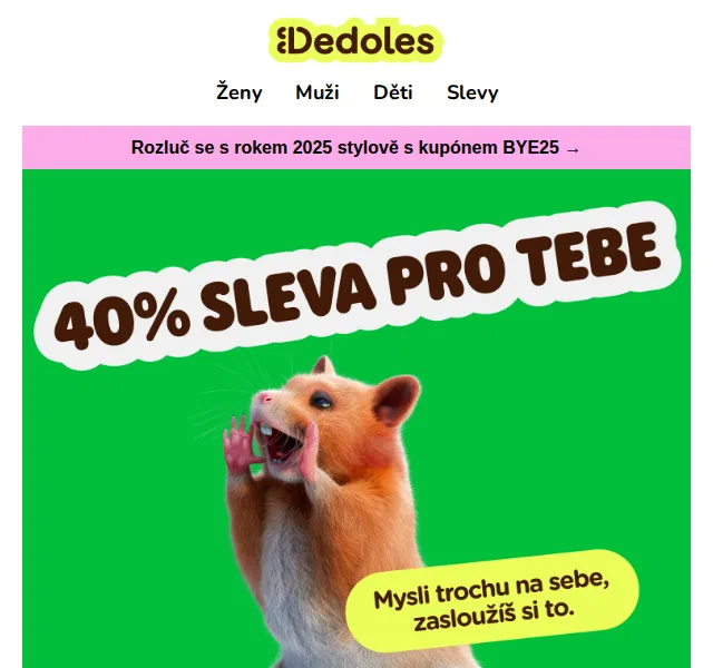 Dedoles.cz: 40% sleva na vybrané produkty – červenec 2026 | Nuslet.cz
