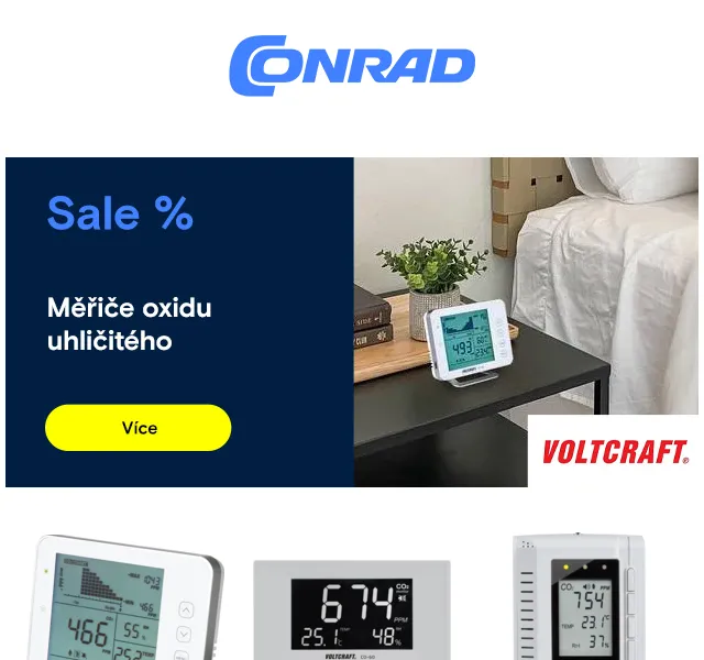 Conrad Electronic: Měřiče CO2 VOLTCRAFT od 2 135 Kč – červenec 2026 | Nuslet.cz