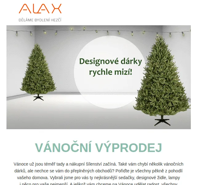 ALAX nábytek: Vánoční výprodej se slevou až 70 % – červen 2026 | Nuslet.cz