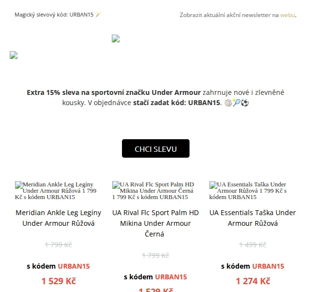 UrbanStore: Under Armour a Napapijri s extra slevou 15 % – červen 2026 | Nuslet.cz