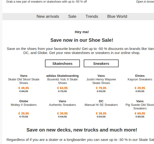 BLUE TOMATO: Shoe Sale až -50 % – červen 2026 | Nuslet.cz