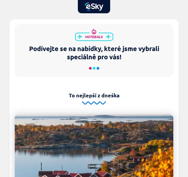 eSky: Göteborg od 756 Kč, Riga od 1331 Kč – září 2026 | Nuslet.cz