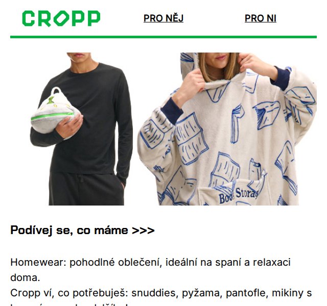 Cropp: Pohodlné domácí oblečení – duben 2026 | Nuslet.cz