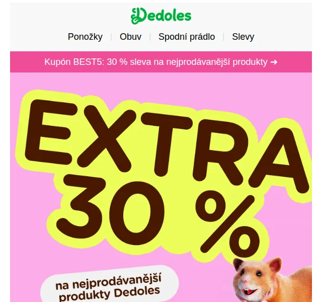 Dedoles: -30 % na nejprodávanější ponožky – červenec 2026 | Nuslet.cz