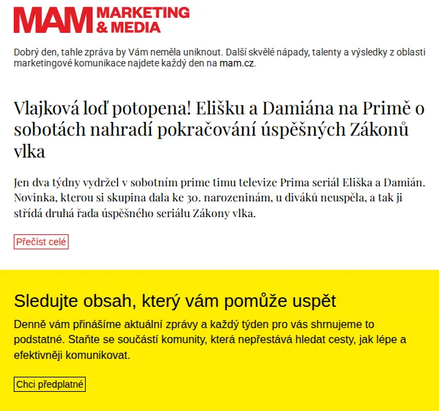 Marketing & Media: Eliška a Damián končí na Primě – červenec 2026 | Nuslet.cz