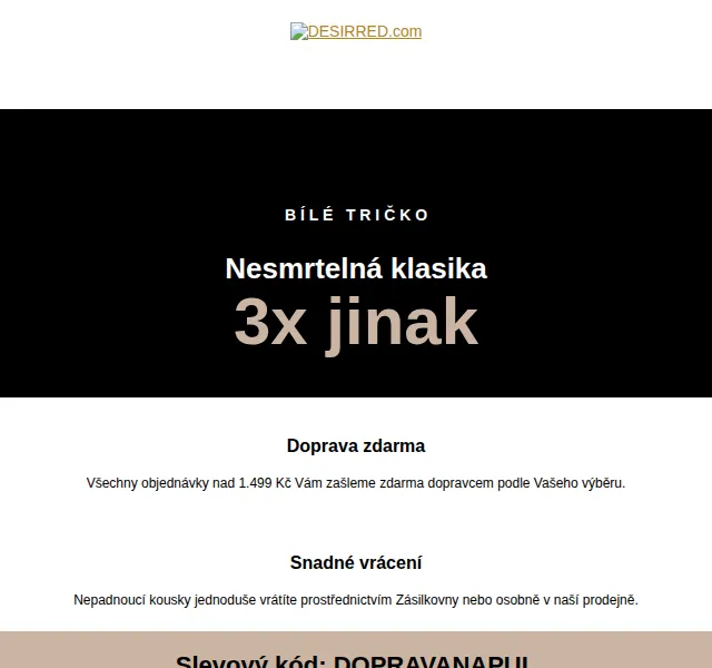 DESIRRED: Bílé tričko 3x jinak – červen 2026 | Nuslet.cz