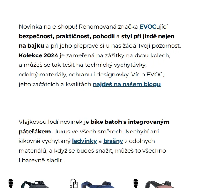 SNOWBOARD ZEZULA: EVOC batohy a brašny – červen 2026 | Nuslet.cz