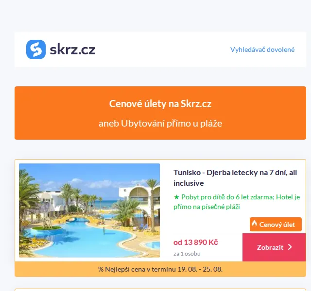 Vánoce na Skrz: Dovolená u moře od 8 541 Kč – červenec 2026 | Nuslet.cz