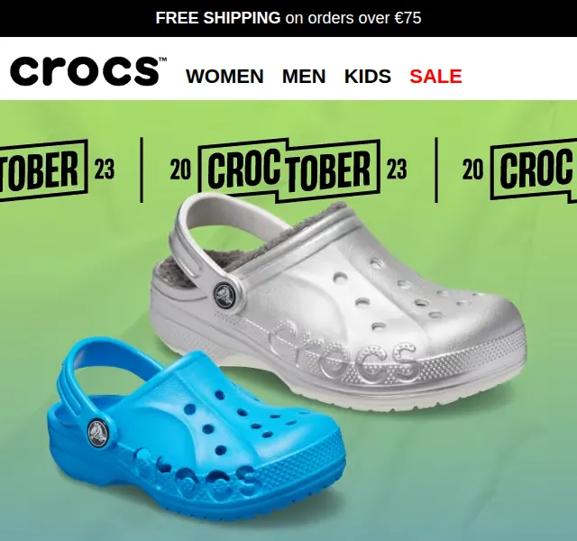 Crocs: sleva až 50 % na Croctober – červenec 2026 | Nuslet.cz