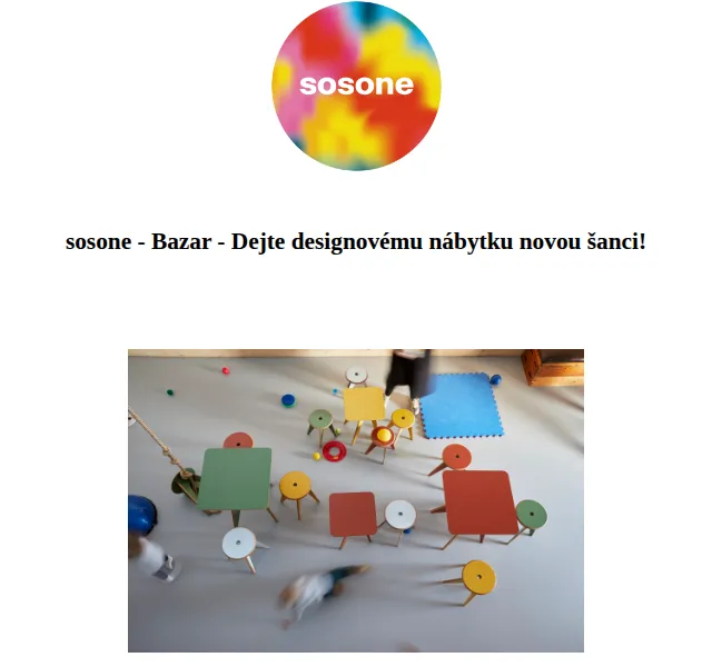 sosone: výprodej bazarového designového nábytku – červenec 2026 | Nuslet.cz