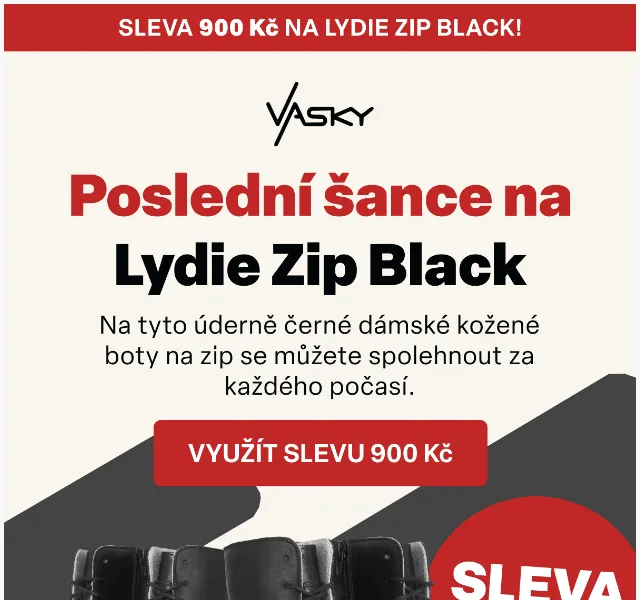 Vasky: Lydie Zip Black se slevou 900 Kč – červenec 2026 | Nuslet.cz
