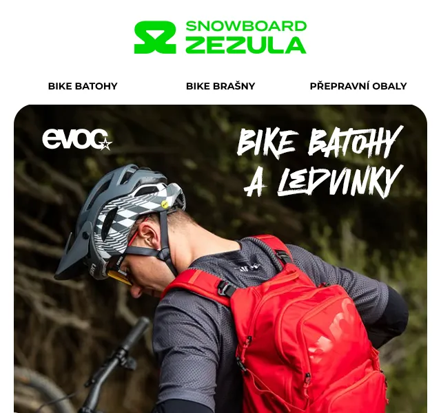 SNOWBOARD ZEZULA: EVOC batohy a brašny – červenec 2026