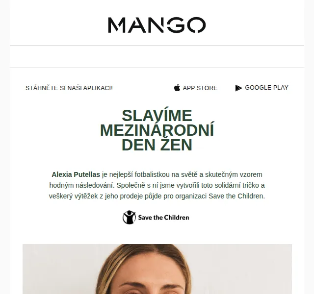 MANGO Home: Solidární tričko Alexia Putellas – červen 2026 | Nuslet.cz