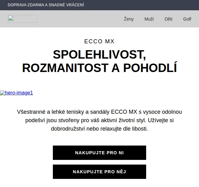ECCO: Kolekce ECCO MX – červenec 2026 | Nuslet.cz