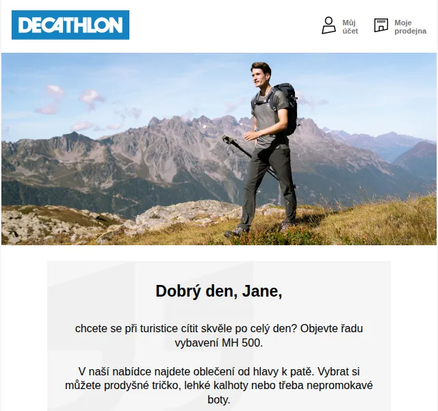 DECATHLON: Turistické vybavení MH 500 od 299 Kč – červenec 2026 | Nuslet.cz