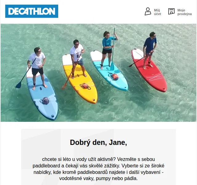 Decathlon: Paddleboardy od 5 999 Kč – červenec 2026 | Nuslet.cz