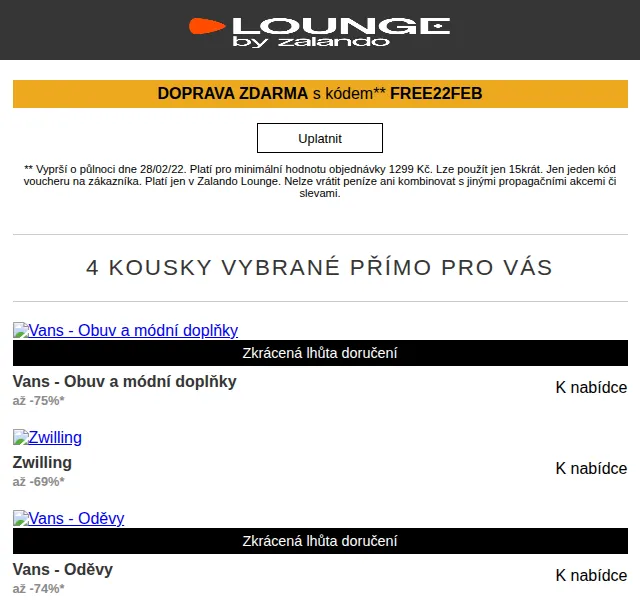 Lounge by Zalando: Vans, Zwilling a Polo Club – červen 2026 | Nuslet.cz