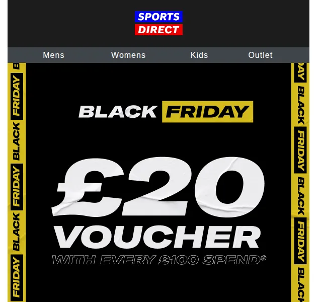 Sportsdirect: £20 voucher při nákupu za £100 – červen 2026 | Nuslet.cz